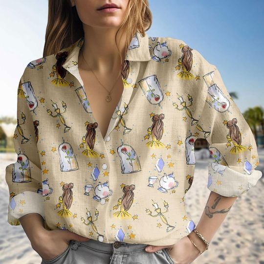 Discover Belle Princess Blouse Shirt, Disney Princess Shirt For Women, Beauty And The Beast Shirt For Her, Disneyland Trip Shirt, Magic Kingdom