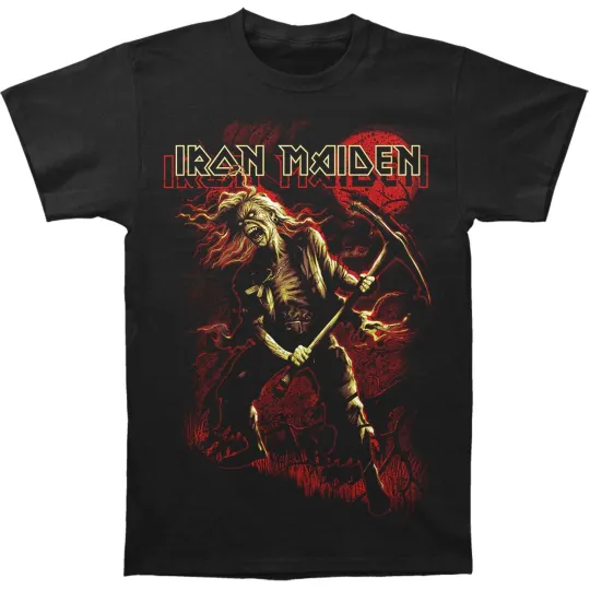 Discover Men's Iron Maiden Benjamin Breeg Red Graphic T-shirt