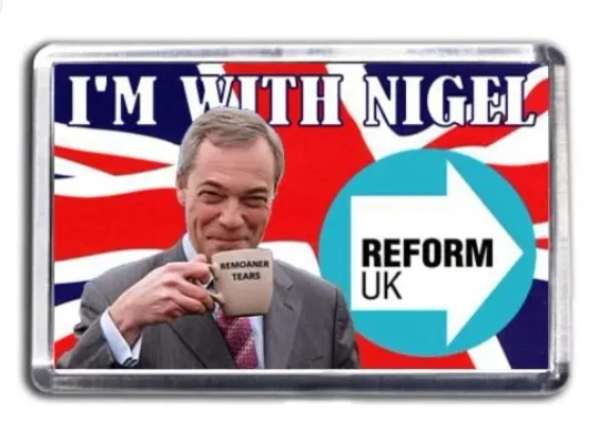 Discover I'm With Nigel Farage UK Union Flag Magnet