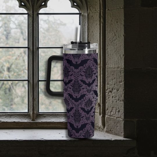Baroque Bats 40oz Tumbler Spooky Gothic Mug Halloween Tumbler