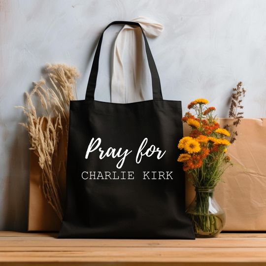 Discover Pray for Charlie Kirk Freedom Tote Bag, Charlie Kirk Tote, Charlie Kirk Freedom Bag, Republican Tote Bag, Canvas Bag