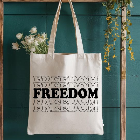 Freedom Tote Bag  Patriotic Canvas Bag, Inspirational Carryall, Great for Everyday Use, Inspired by American Voices like Charlie Kirk bag