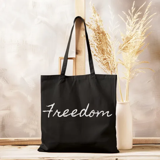 Discover Vintage Tote Bag Cotton Canvas Charlie Kirk Tote Bag Freedom Tote