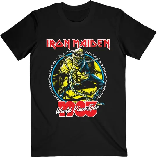 Discover Men's Iron Maiden World Piece Tour '83 V2 T-shirt