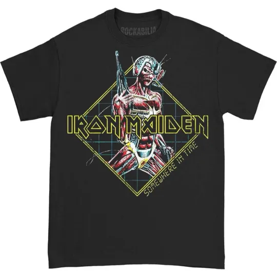 Discover Men's Iron Maiden Somewhere In Time Diamond T-shirt