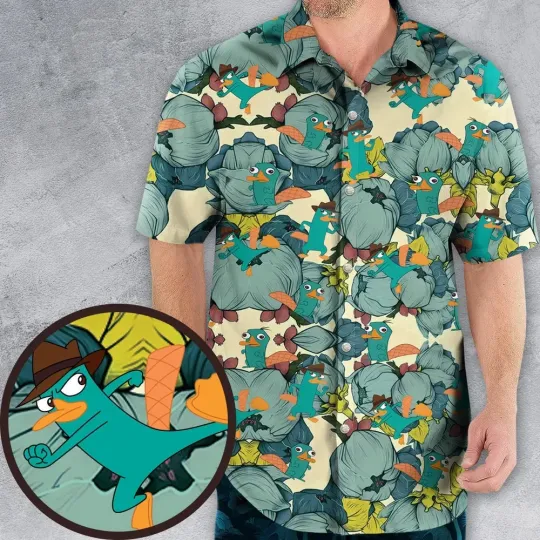 Perry The Platypus Phineas and Ferb Hawaiian Shirt
