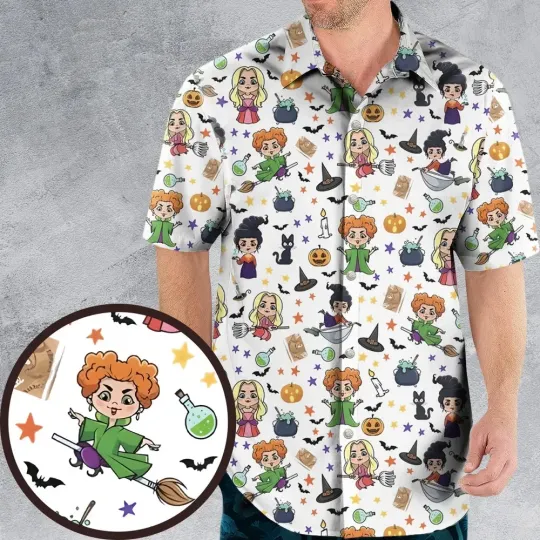 Discover Enchanted Evenings Hocus Pocus Hawaiian Shirt