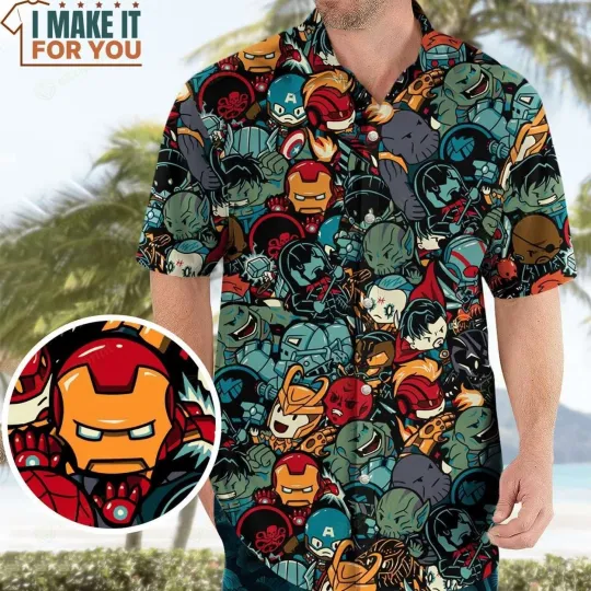 Marvelous Chibi Characters Pattern Hawaiian Shirt
