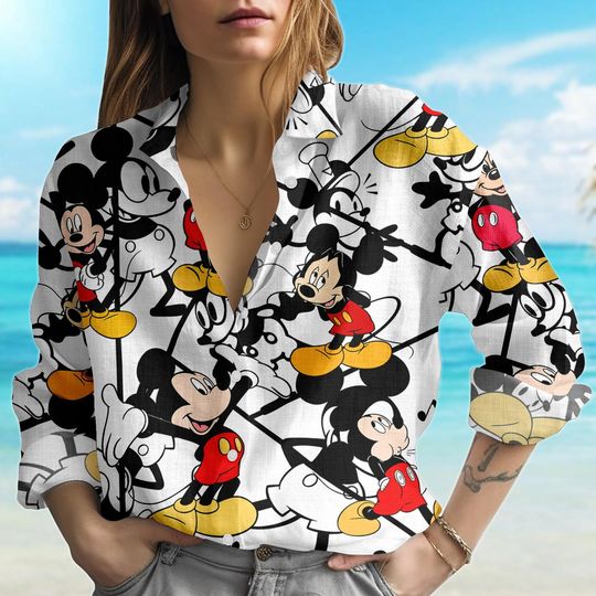Discover Disney Mickey And Friends Signature Hawaiian Shirt, Mickey Mouse Donald Duck Goofy Hawaii Shirts, Disneyland Summer Trip Button Shirt