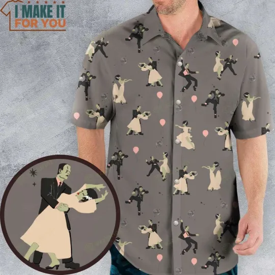 Discover Dirty Dancing Frankenstein and Bride of Frankenstein Hawaiian Shirt Unisex Adult