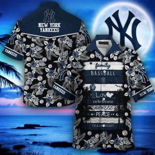 Discover New York Yannkess Moonlight Palm Summer Aloha Unisex Hawaiian Shirt, Gift for Fan