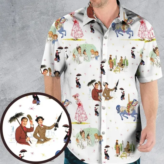 Discover Vintage Mary Poppins Hawaiian Shirt, Unisex Adult, S-5XL