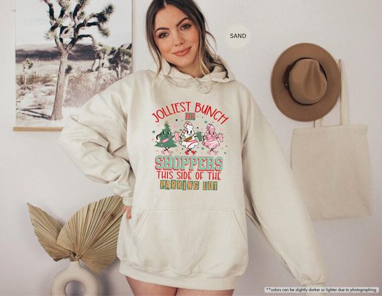 Christmas Shopping Hoodie for Women, Black Friday Sweatshirt, Jolliest Bunch, Mom Christmas Gift