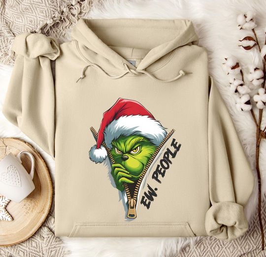 Eww People Santa Funny Character Christmas Hoodie, Christmas Movie Character Gift for Her & Him