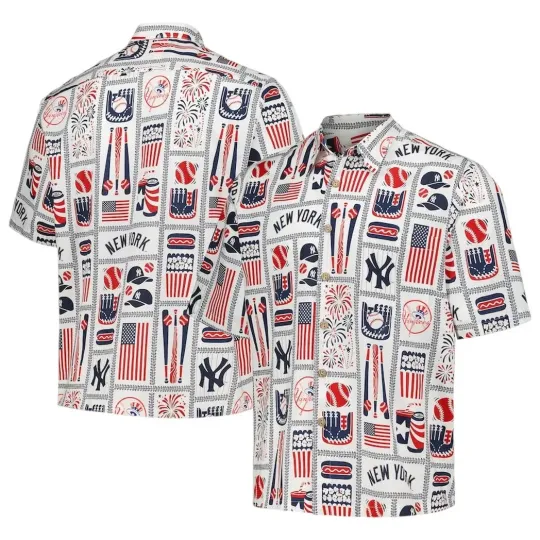 Discover New York Yannkess Americana Celebration Summer Aloha Unsex Hawaiian Shirt, Gift for Fan