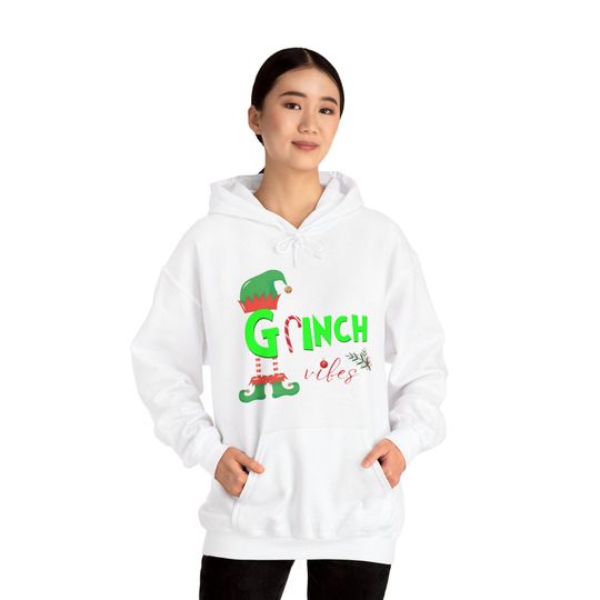 Funny Character Vibes Unisex Hoodie, Christmas & Holiday Sweatshirt, Cozy Winter Wear