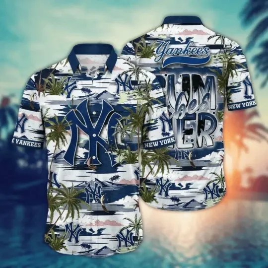 Discover New York Yannkess Island Breeze Summer Aloha Unisex Hawaiian Shirt, Gift for Fan