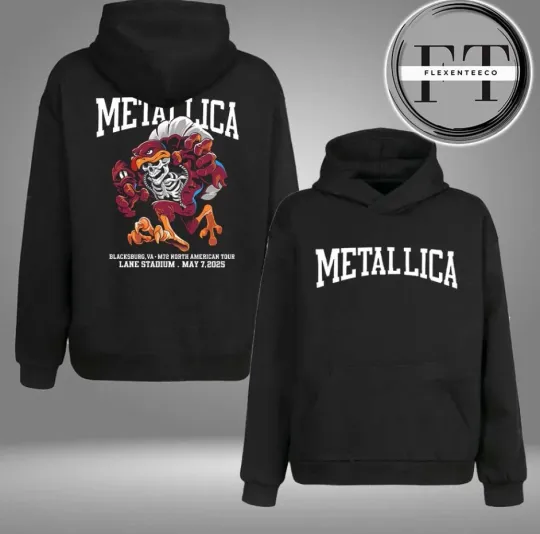 Discover two sides hoodie, Metallica M72 Virginia Tech Blacksburg Virginia May 7 2 Hoodie