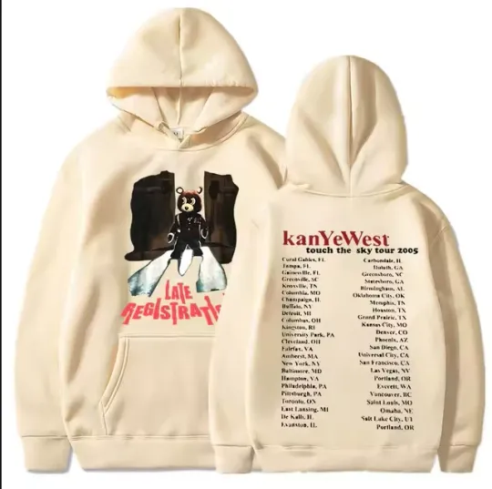 Discover two sides hoodie, Kanye West Late Registration Tour Hoodie
