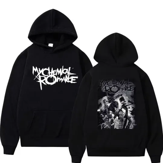 Discover two sides hoodie, My Chemical Romance Parade Gothic Retro Emo Rock Hoodie