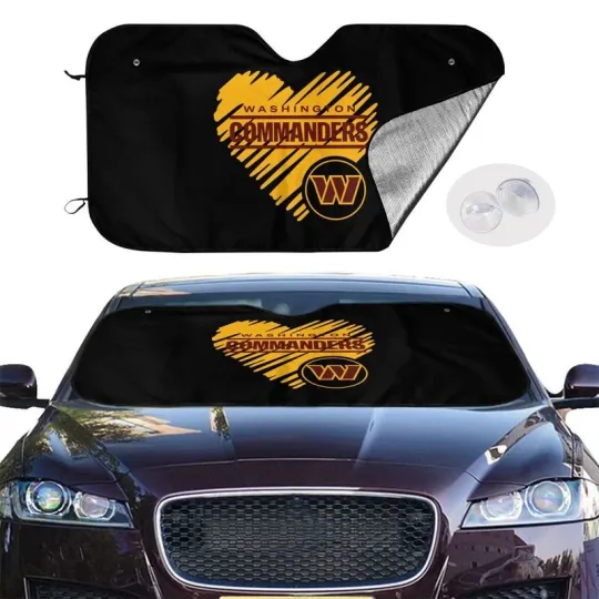 Discover Washington Redskins Car Windshield Sunshade "Love Style" Black Car Sunshade