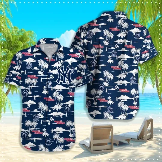 Discover New York Yannkess Island Air Force Summer Aloha Unisex Hawaiian Shirt, Gift for Fan
