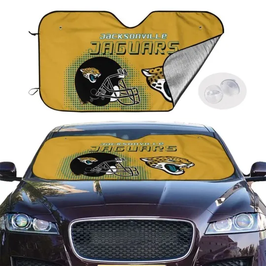 Discover Jacksonville Jaguars Car Windshield Sunshade Helmet Style Car Sunshade Heatproof