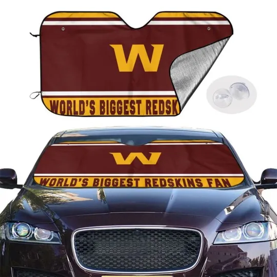 Discover Washington Redskins Car Windshield Sunshade "WORLD'S BIGGEST BILLS FAN" Sunshade