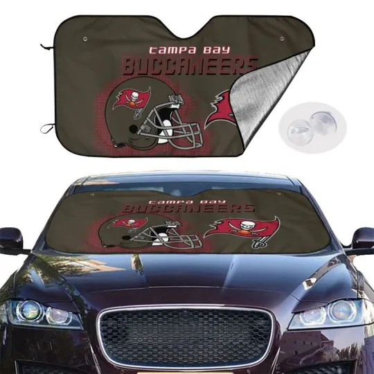 Tampa Bay Buccaneers Car Windshield Sunshade Helmet Style Car Sunshade Heatproof