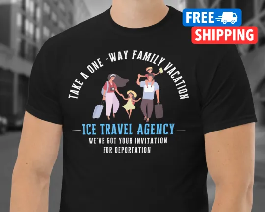 Discover Funny ICE Shirt Trump 2025 Conservative Immigration T-Shirt