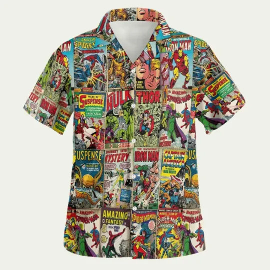 Discover Avengers Comics Cover Hawaiian Shirt