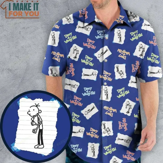 Discover Diary of a Wimpy Kid Hawaiian Button Down Shirt