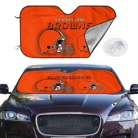 Discover Cleveland Browns Car Windshield Sunshade Helmet Style Car Sunshade Heatproof
