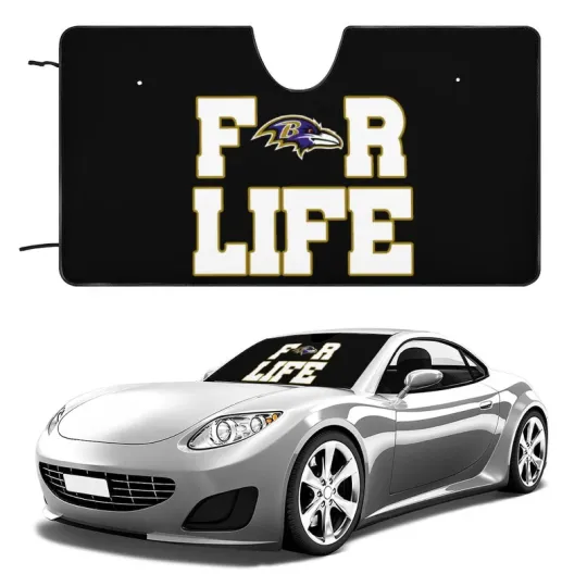 Discover Baltimore Ravens Car Windshield Sunshade For Life Car Front Window Sunshade
