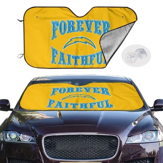 Discover San Diego Chargers Car Windshield Sunshade "forever faithul" Sunshade Heatproof