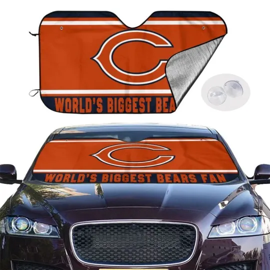 Chicago Bears Car Windshield Sunshade "WORLD'S BIGGEST BILLS FAN" Sunshade