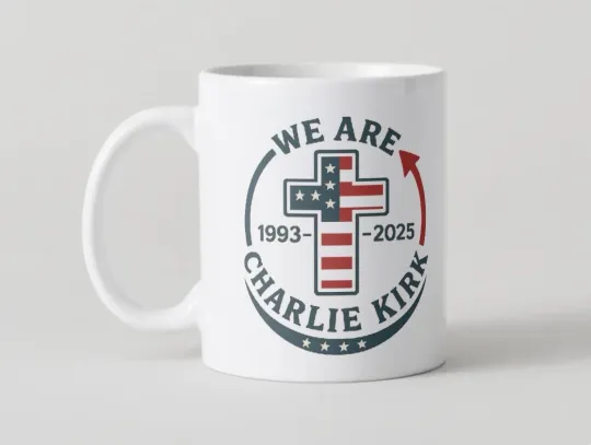 Charlie Kirk Memorial Mug for Charity Donations
