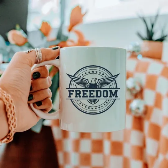 Discover Double Sided Charlie Kirk Freedom Mug, Justice for Charlie Mug