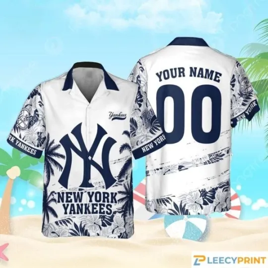 Discover New York Yankess MLB Flower Pattern Summer Hawaiian Shirt Personalized