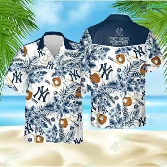 Discover New York Yannkess Baseball Hawaiian Shirt, Yannkess Hawaiian Shirt, Gift for Fan