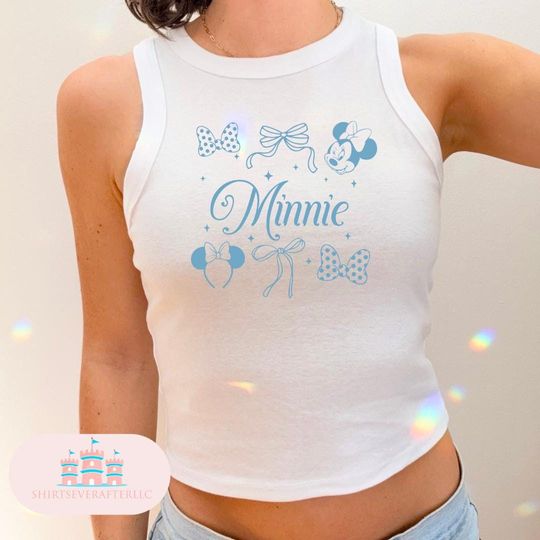 Discover Minnie mouse Cropped Tank, Magic kingdom Cropped Tee, Magic Kingdom Shirts, Womens cropped shirt