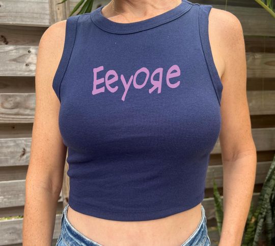 Discover Eeyore Crop Tank, Winnie Pooh Donkey Crop Top, Pessimistic Sad Baby tee, Critter Country, Costume Disneyland, Old School Disney Character