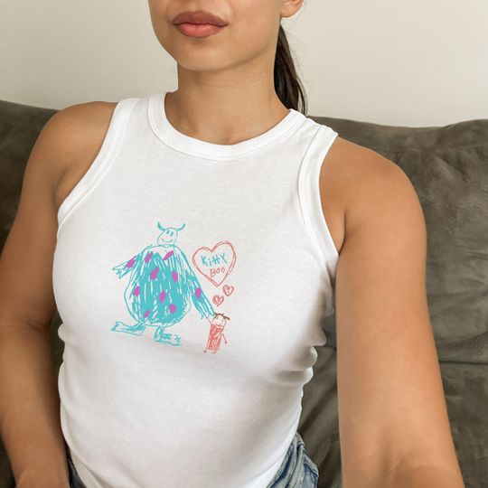 Discover Boo & Sulley Crop Tank Top, Summer Crop Top, Womens Disney Crop Top, Monsters University Tee, Retro Sulley Crop Tank, Disney Princess Tee