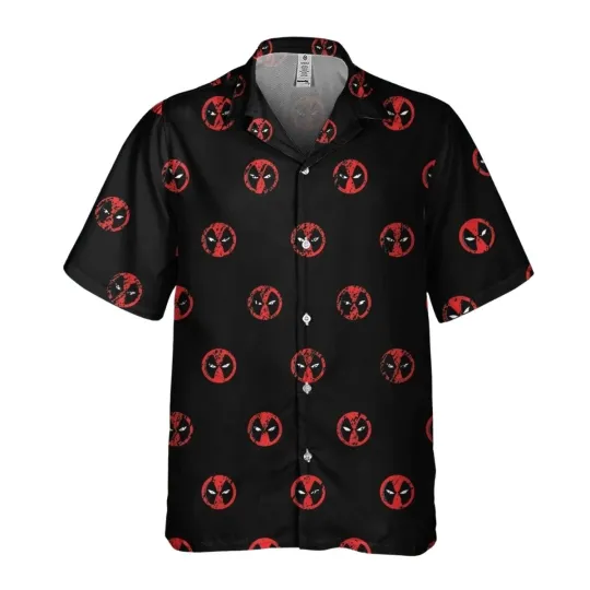 Discover Deadpool Symbol Seamless Superhero Tropical Hawaiian Shirt