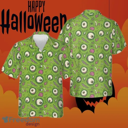Discover Zombie Eye Skin Creepy Halloween Hawaiian Shirt