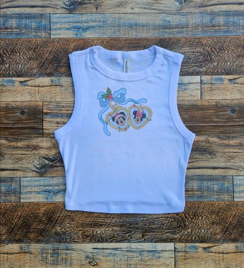 Discover Disney Christmas Locket Baby Tee, Mickey Minnie Locket Bow Crop, Minnie y2k tee, Cute Disneyworld youth tee, Coquette tank top, Girls Crop