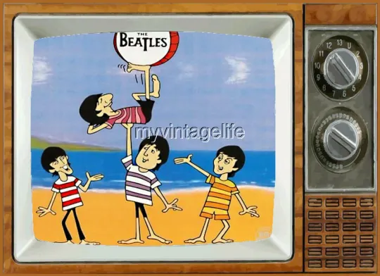 The Beatles TV Magnet  - Saturday Morning Cartoons Artwork