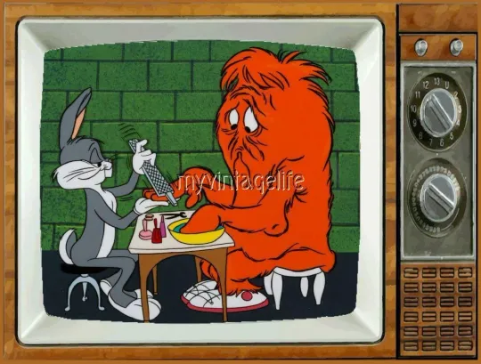 Discover Bugs Bunny Hare Raising TV Magnet  Saturday Morning Cartoons