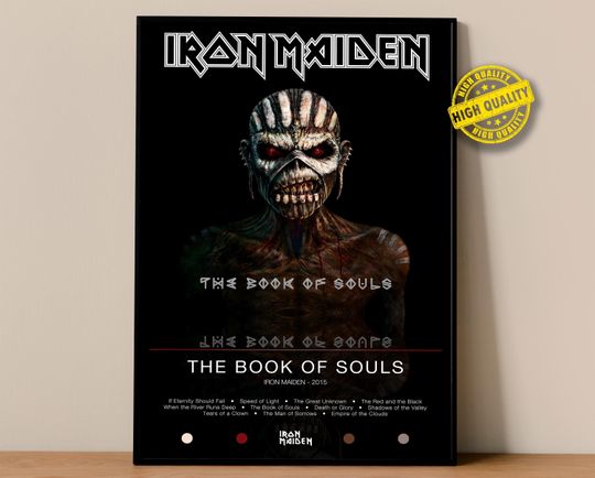 Discover Iron Maiden Poster | The Book of Souls Poster | Album Poster Prints | Wall Decor Posters | Album Cover | Metal Music Poster