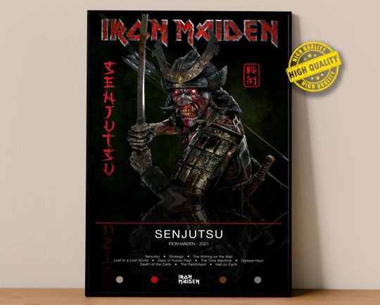 Discover Iron Maiden Poster | Senjutsu Poster | Album Poster Prints | Wall Decor Posters | Album Cover | Metal Music Poster